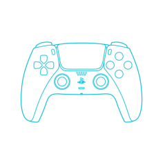 Digital Video Game Controllers Playstation 5 Dualsense Controller Outline Drawing Svg Vector, Free Vectors File